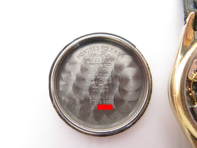 Montre vintage montre ROLEX oysterdate precision 29 mm mecanique plaque or & cuir 58 Facettes 247061