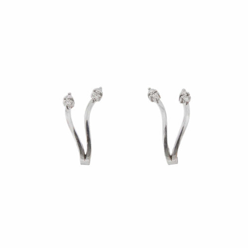 Boucles d'oreilles Boucles d'oreilles V diamants 58 Facettes 19833