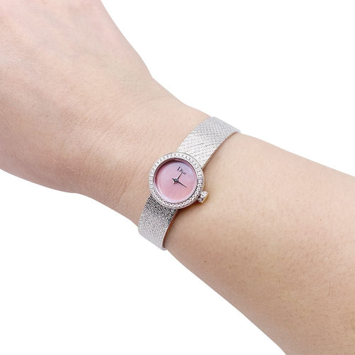 Montre Montre Dior, "La Mini D de Dior Satine", acier, diamants, nacre. 58 Facettes 32273