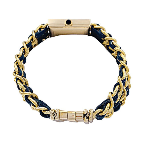 Montre Montre Chanel, "Mademoiselle", or jaune, cuir. 58 Facettes 32185