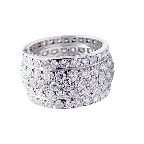 Bague 55 Bague Cartier, "Nigeria", pavage diamants. 58 Facettes 32832