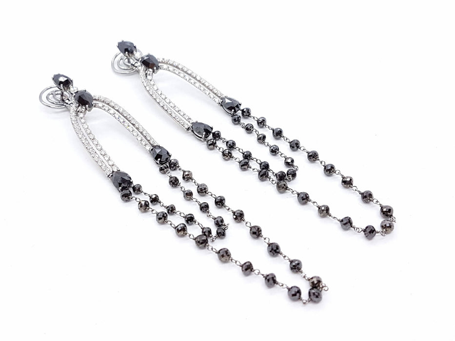 Boucles d'oreilles Boucles d'oreilles Pendants Or blanc Diamant 58 Facettes 578657RV