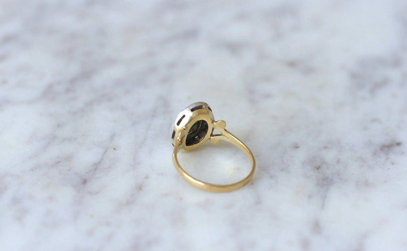 Bague Bague vintage émeraude et diamants 58 Facettes