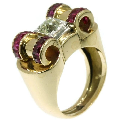 Bague 54 Bague diamant, rubis 58 Facettes 10074-4199