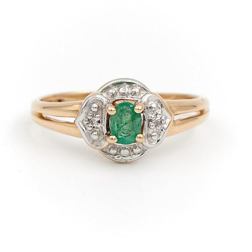 Bague 47 Bague Or jaune Emeraude 58 Facettes 1732353CN