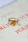 Bague 53.5 Bague cocktail Or rose Platine Citrine Diamants 58 Facettes