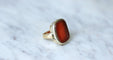 Bague 52 Bague chevalière intaille héraldique sardoine 58 Facettes