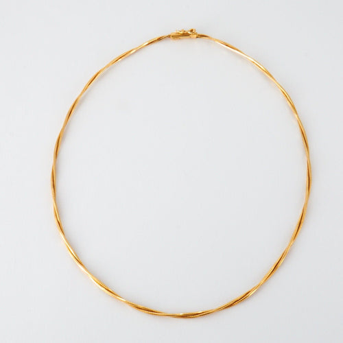 Collier Collier câble double entrelacs or jaune 58 Facettes