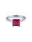 Bague 52 Bague Spinelle rouge Diamants 58 Facettes