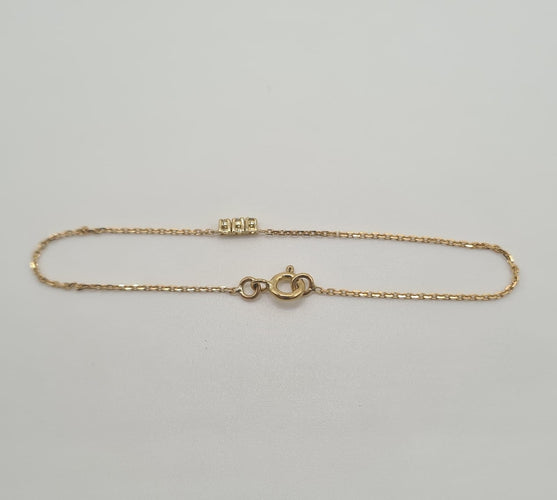 Bracelet Bracelet or jaune 18 carats sertie de diamants 58 Facettes