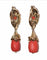 Boucles d'oreilles Pendants d'oreilles or et corail Napoléon III 58 Facettes 474