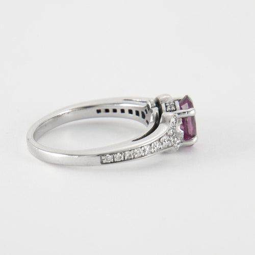 Bague Bague en Or Blanc, saphir & diamants 58 Facettes