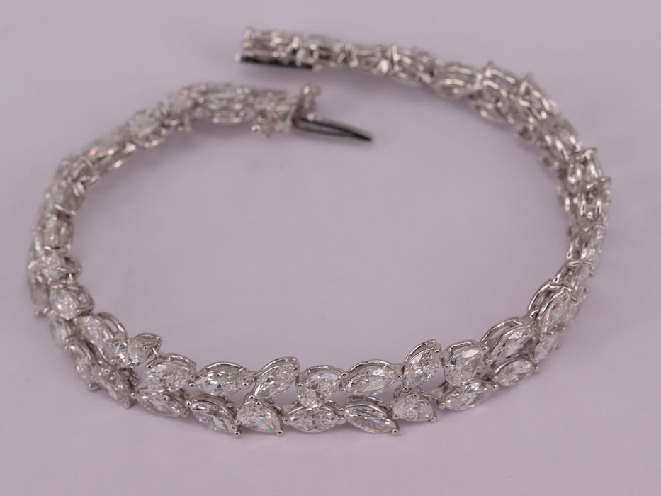 Bracelet Bracelet Tennis Or blanc Diamants 58 Facettes 3337