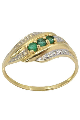 Bague 53 BAGUE MODERNE ÉMERAUDES 58 Facettes 052241