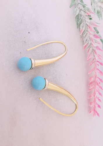 Boucles d'oreilles Boucles d'oreilles pendantes Turquoise 58 Facettes AA 1482