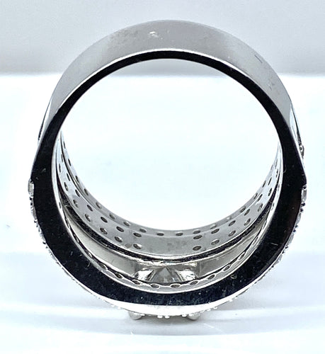 Bague 52 Bague diamant 0.74ct pavage diamants 58 Facettes AB253