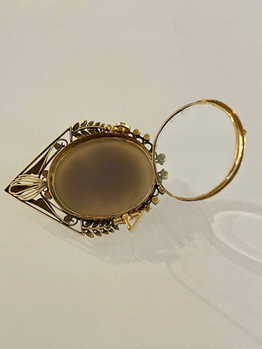 Broche Broche Ouvrante Or Camée Agate 58 Facettes 751072