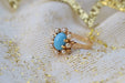 Bague Bague Marguerite Turquoise Perles 58 Facettes Ref1788