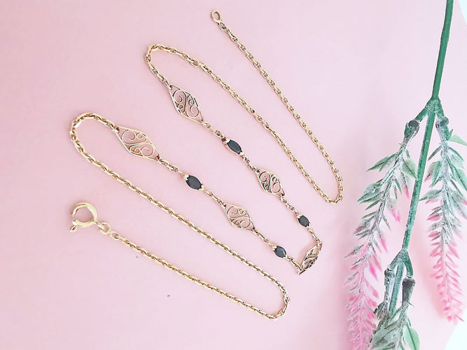 Collier Collier filigrane Saphirs Or Jaune 58 Facettes AA 1582