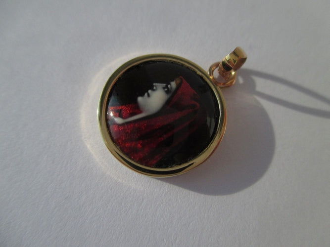 Pendentif Pendentif Fabiola or émail de Limoges 58 Facettes