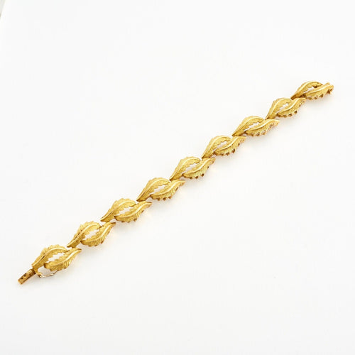 Bracelet Bracelet Feuilles or jaune 58 Facettes