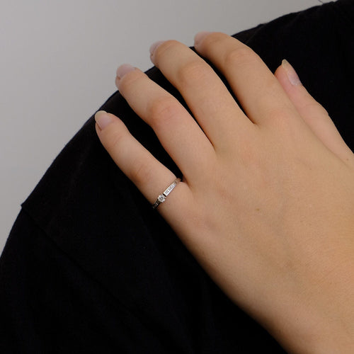 Bague 49 Bague Solitaire Diamant 0.10ct 58 Facettes 1