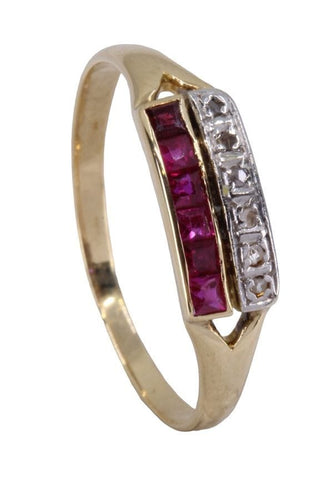 Bague 54 BAGUE RUBIS ET DIAMANTS 58 Facettes 077801