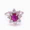 Bague Bague Marguerite rubis et diamants or blanc 58 Facettes RA-607/12