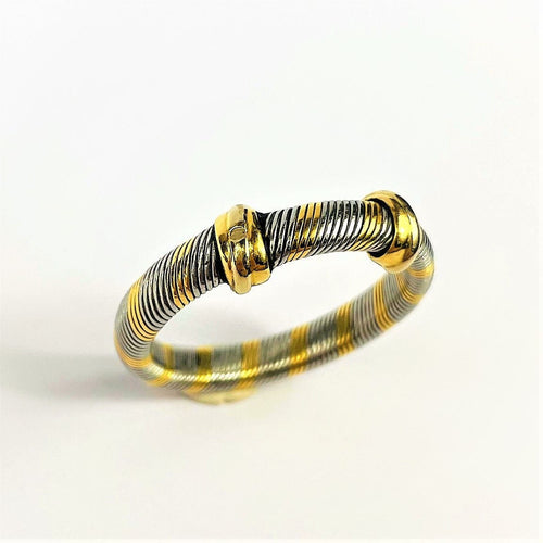 Bague 64 CARTIER - Bague Trinity Or et Acier 58 Facettes 20400000654