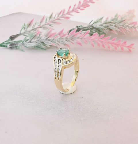 Bague Bague Emeraude Diamants 58 Facettes AA 1488