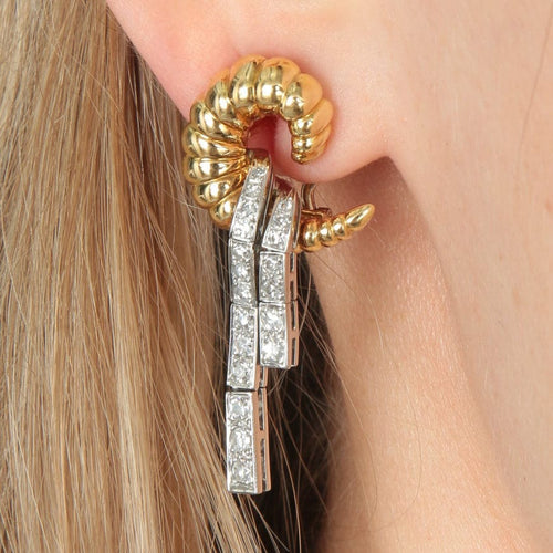 Boucles d'oreilles Boucles d'oreilles Coquillage Diamants 58 Facettes