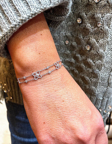 Bracelet Bracelet or blanc diamants 58 Facettes