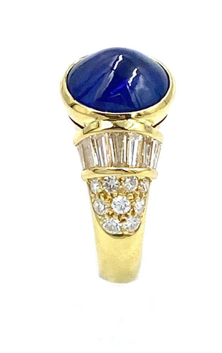 Bague ADLER - Bague or jaune, saphir et diamants 58 Facettes