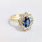 Bague 53.5 Bague marguerite or jaune saphir et diamants 58 Facettes 1-882/1