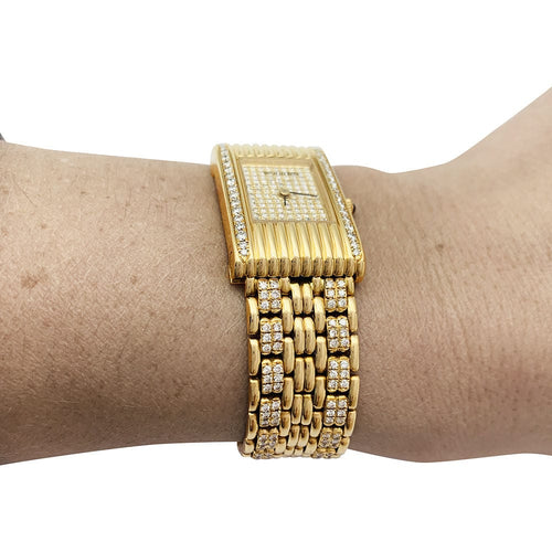 Montre Montre Boucheron "Reflet" or jaune et diamants. 58 Facettes 30779