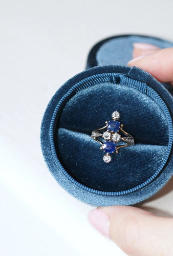 Bague Bague marquise saphirs et diamants 58 Facettes