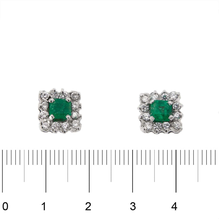 Boucles d'oreilles Boucles d'oreilles émeraudes et diamants 58 Facettes 1609