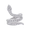 Bague 56 Bague serpent or blanc, diamants. 58 Facettes 32320
