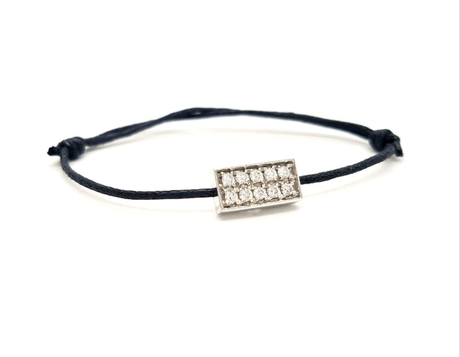 Bracelet Bracelet Cordon Or blanc Diamant 58 Facettes 578827RV