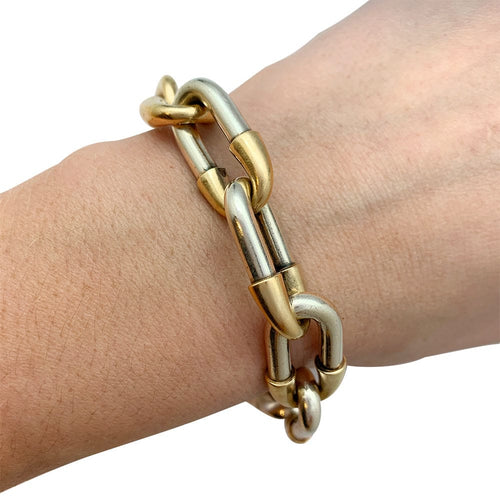 Bracelet Bracelet vintage Mellerio, argent et or. 58 Facettes 30957