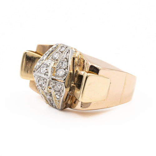 Bague 49 Bague Tank Or rose Diamant 58 Facettes 1986231CN