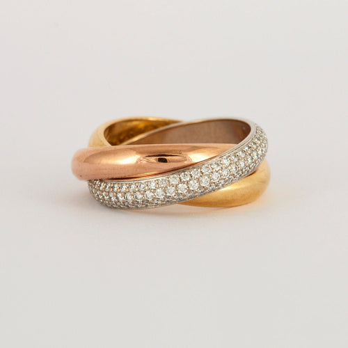 Bague 54 BAGUE CARTIER TRINITY CLASSIQUE DIAMANTS 58 Facettes BO/230456