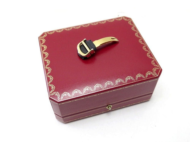 Montre vintage montre CARTIER 1810 must ronde 32 mm quartz plaque or et cuir 58 Facettes 254679