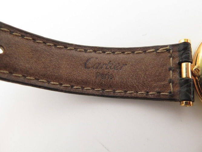 Montre vintage montre CARTIER vendome 30 mm or jaune 18k quartz ss garantie 58 Facettes 253166