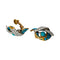 Boucles d'oreilles Parure Cartier Paris, turquoises et diamants. 58 Facettes 30646/30347