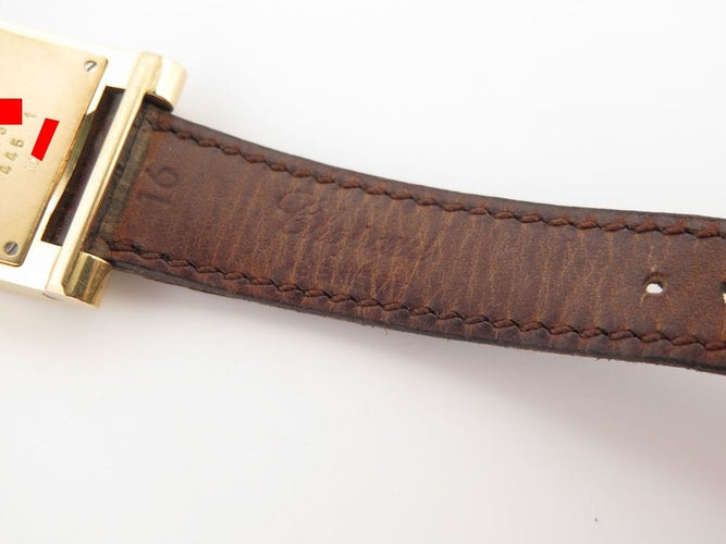 Montre montre CHOPARD your hour or jaune et cuir quartz 58 Facettes 254883