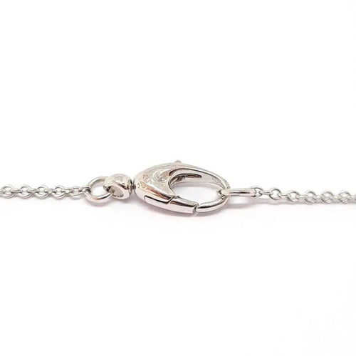 Collier Collier péridot entourage diamants or blanc 58 Facettes