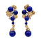 Boucles d'oreilles Clips d'oreilles Chaumet, or jaune, lapis-lazuli. 58 Facettes 32956