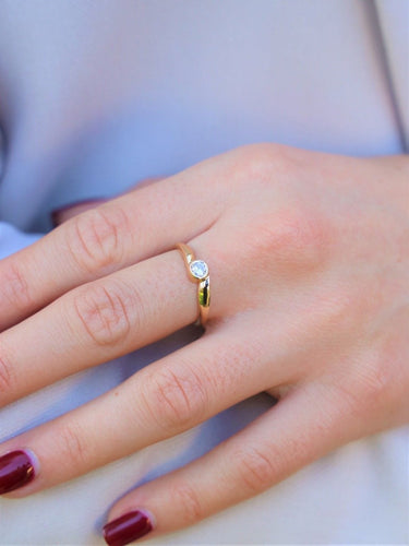 Bague 52 Bague Solitaire Or jaune Diamant 58 Facettes 1643985CN