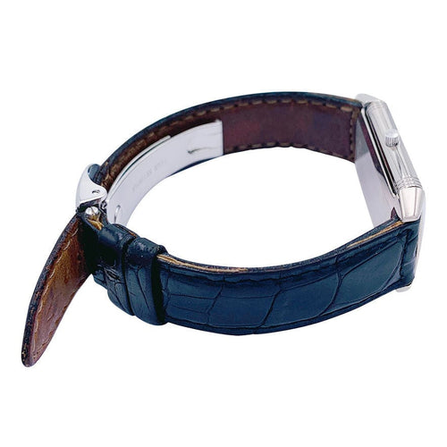 Montre Montre Jaeger Lecoultre, "Reverso", or blanc, acier, cuir. 58 Facettes 32235